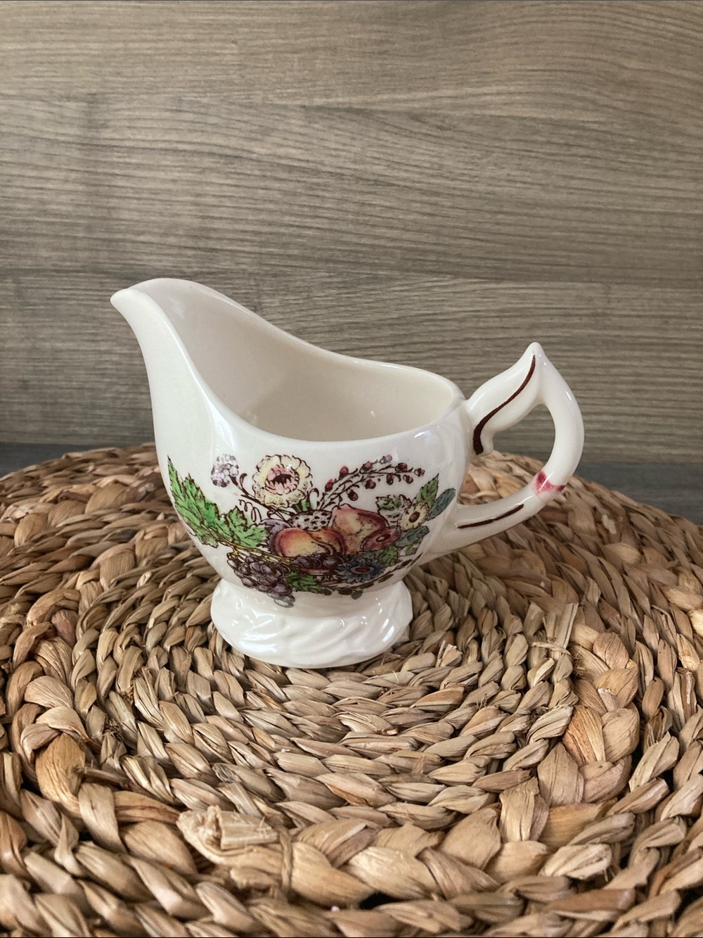 Vernon Kilns Fruitdale Creamer Hand Painted California Pottery Vintage USA